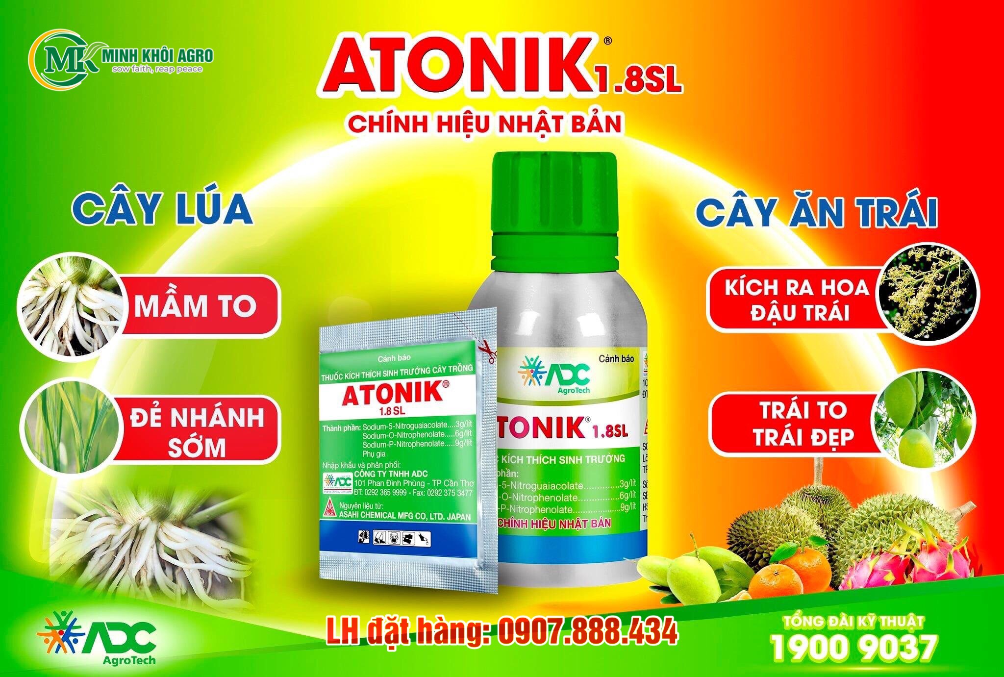 Thuốc điều hòa sinh trưởng Atonik 1.8SL - Gói 10ml